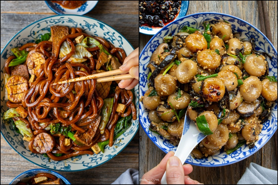 Hokkien mee next to abacus seed