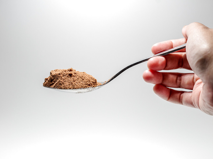 A tablespoon of Milo powder